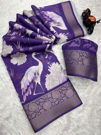 Parrot silk saree